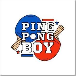 Ping Pong Boy - Sports Table Tennis Club for Boys Men Posters and Art